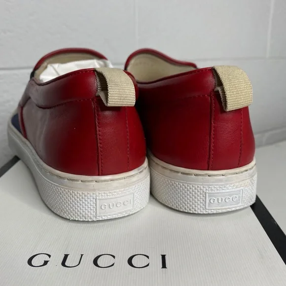 Gucci logo Sylvie slip-on sneakers men’s size 8 - Picture 8 of 12